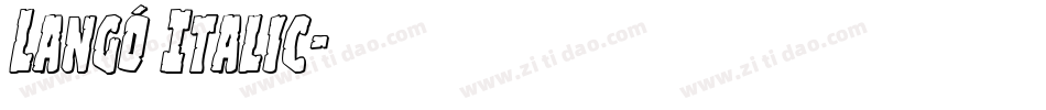 Langó Italic字体转换